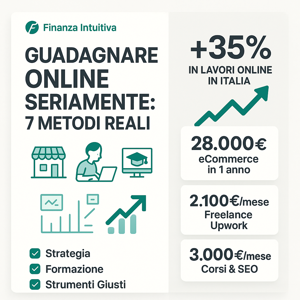 Come guadagnare online seriamente: 7 metodi (No truffe!)