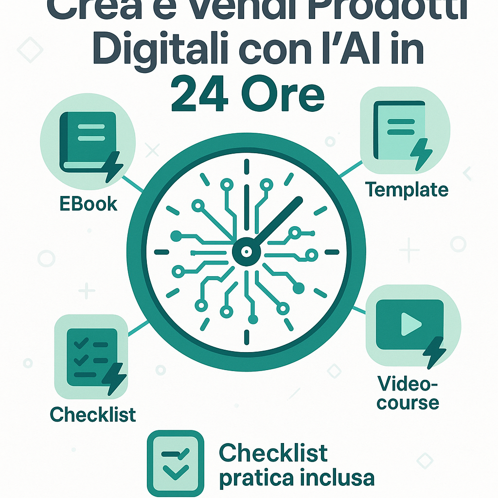 Creare Prodotti Digitali AI: Guadagna Subito in 24 Ore